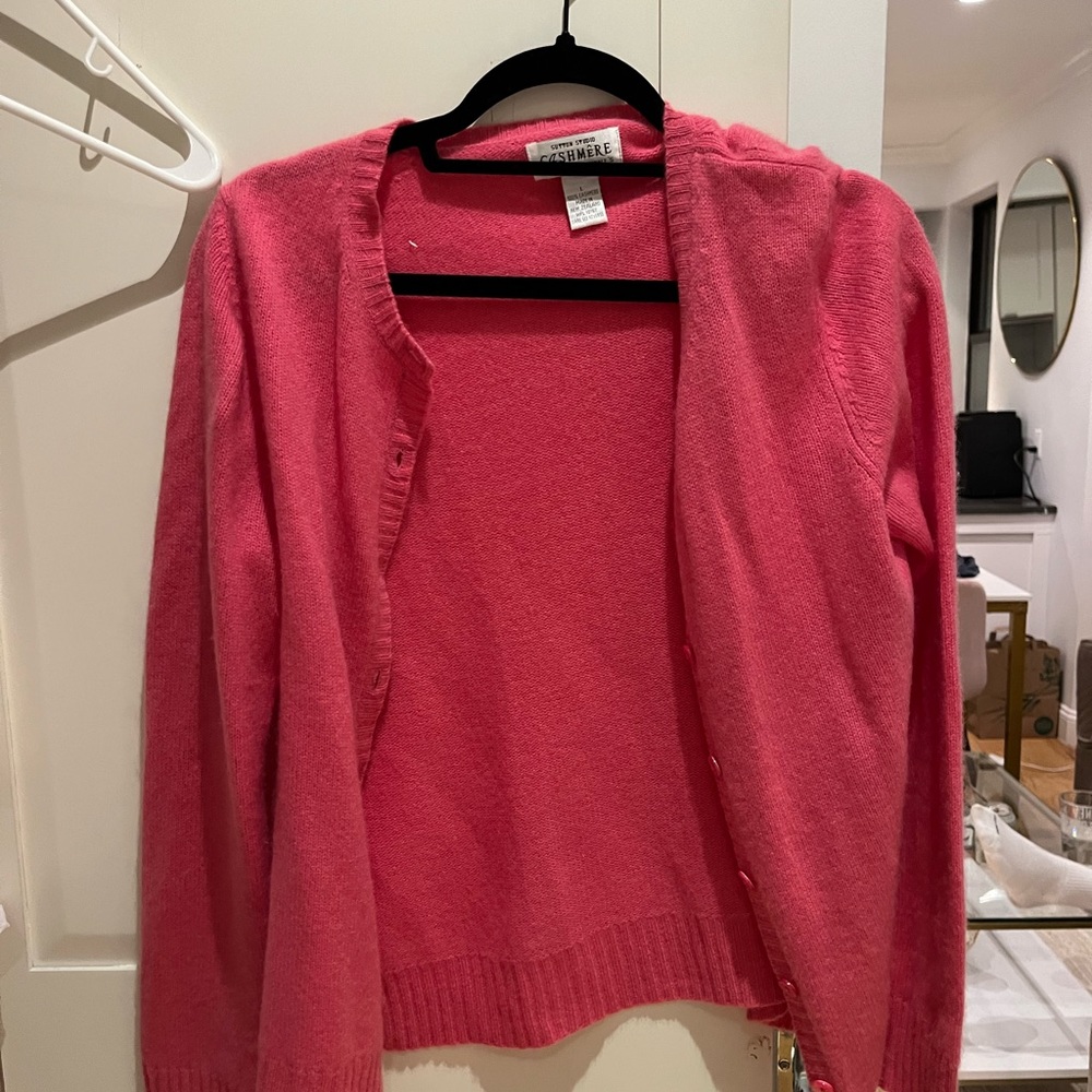 Pink cashmere cardigan